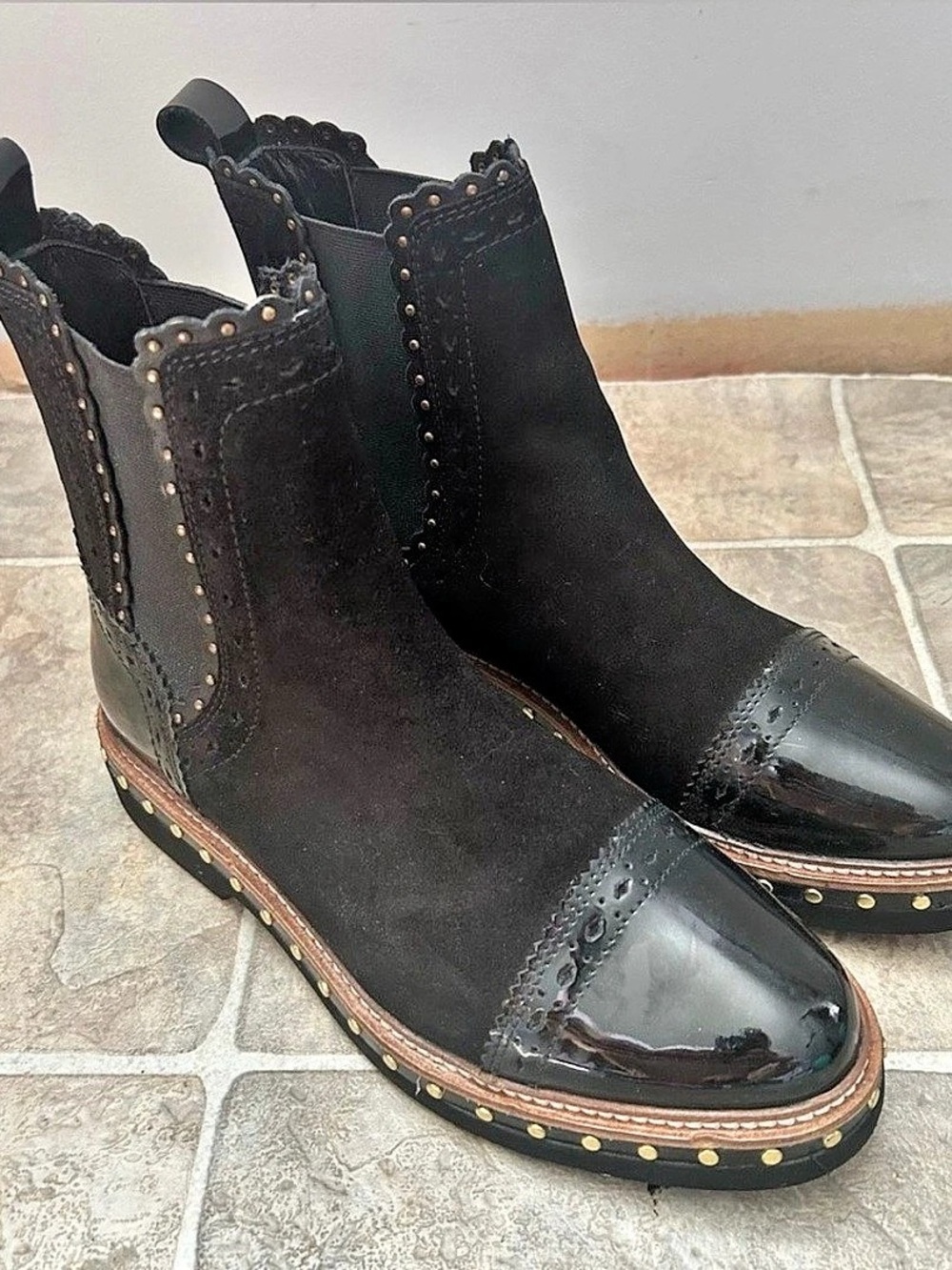 Free People Royale Boot Black Studded Ankle Boots